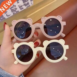 New Kids Sunglasses Cartoon Bear Shape Girls Boy Children Su