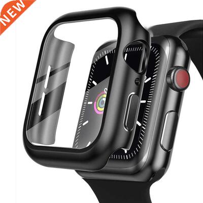 cover For Apple Watch case 44mm 40mm bracelet Tempered Glass