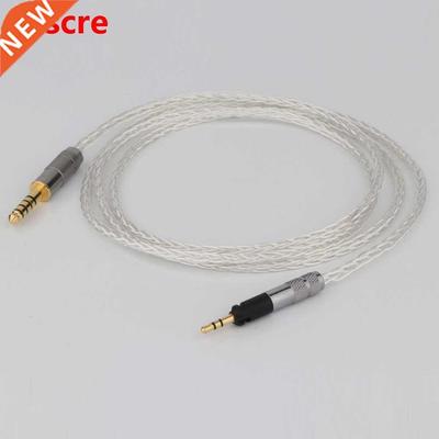 Preffair 1pcs 8 Core Silver Plated OCC Earphone Cable For Se