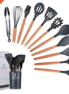Silicone Kitchen Cooking Utensils Non-stick Heat Resistant