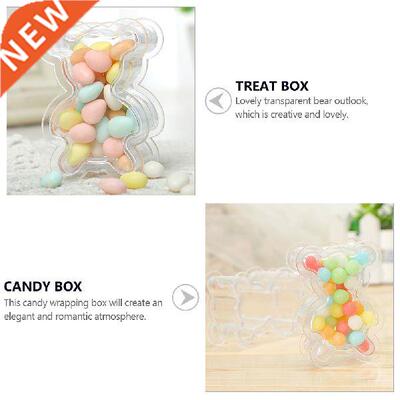 12pcs Sweets Box Wedding Clear Bear Candy Box Holiday