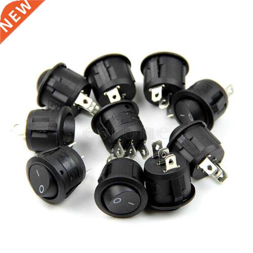 5PCS Mini Round 3 Pin SPDT ON-OFF Rocker Switch Snap-in L15