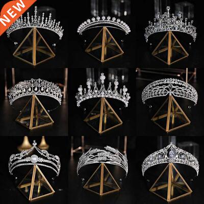 KMVEXO Fashion Diverse Silver Color Crystal Crowns Bride Tia