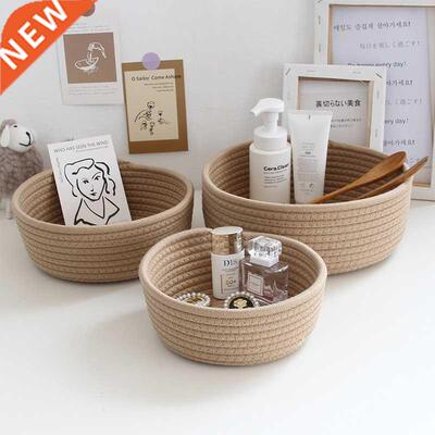 Nordic Cotton Rope Storage Baskets Woven Desktop Sundries
