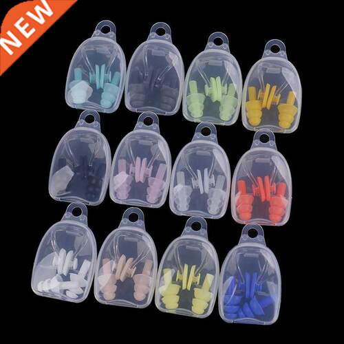 Soft Swimming Earplugs Nose Clip Case Protective Prevent Wat