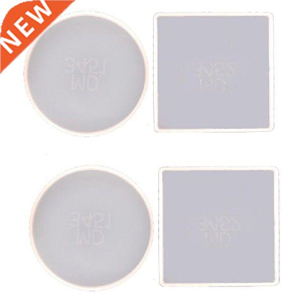 4 Pack Round And Square Shape Coaster Base Silicone Mold