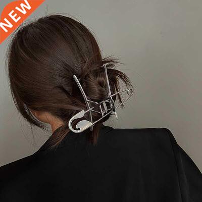 Ruoshui Woman rendy Silver Pin Hair Claws Women Hair Clips F