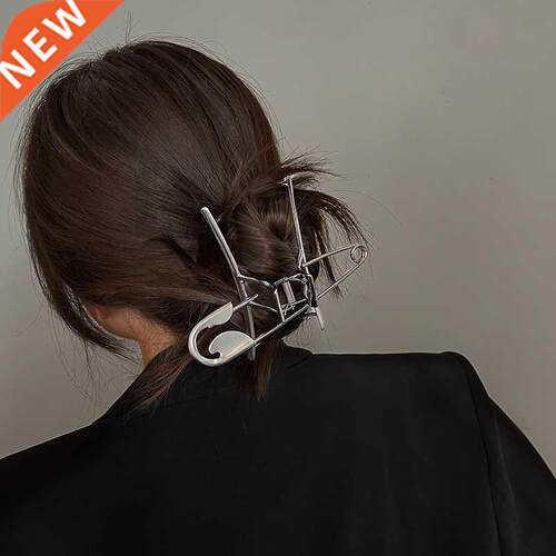 Ruoshui Woman rendy Silver Pin Hair Claws Women Hair Clips F