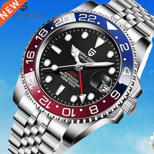 PAGANI DESIGN Fashion Luxury Men's Watch GMT Automatic Mec