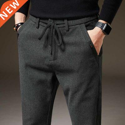 Men's Winter Fleece Warm Casual Pants Classic Style