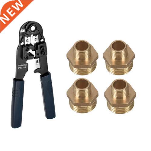 4Pcs 1/2 Inch BSP To 1/4 Inch BSP Male Thread Brass Pipe Hex