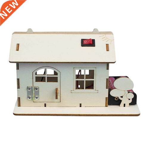 Child  Handmade Wooden Cabin Assembly Building Model Toy