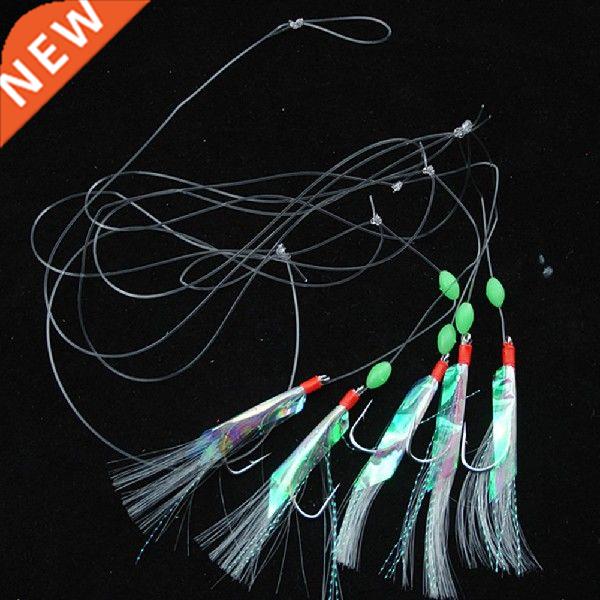 5pcs/pack Barbed Fishing Hooks Set High Carbon Steel Single