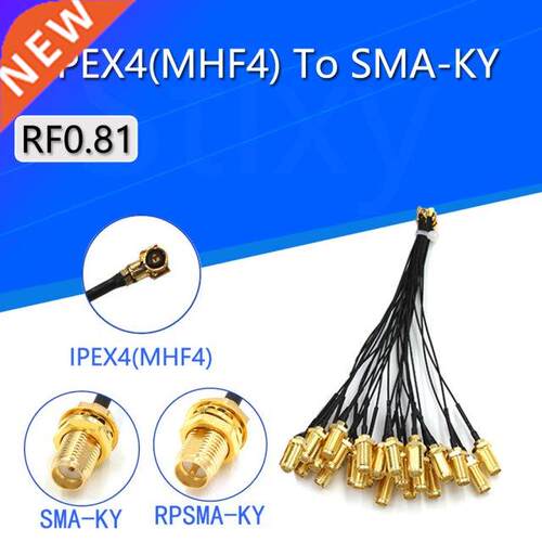 50Pcs SMA Connector Cable Female to IPEX4 IPX4 MHF4 to SMA F