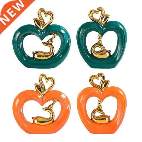 Modern Fruit Deer Statue Ceramic Figurine