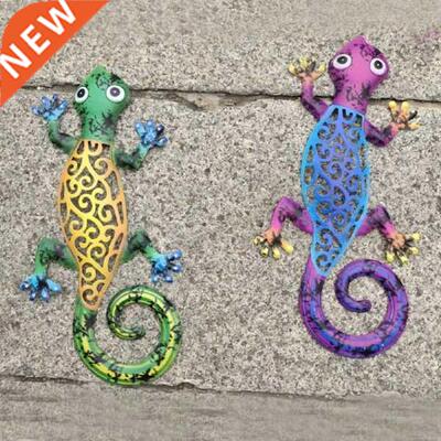 Hollowed Gecko Shaped Wall Decoration Wrought Iron Hanging