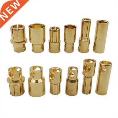 1Par 5mm 6mm 8mm Gold-Plated Bullet Banana Plugs Connector