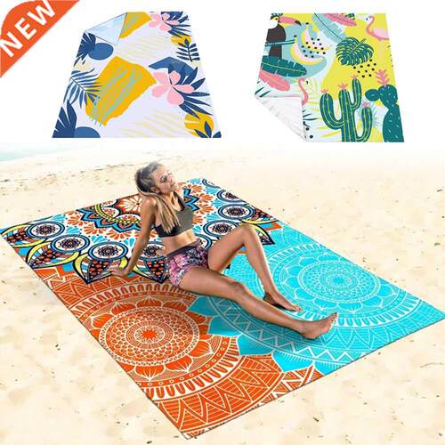 Waterproof Pocket Beach Blanket Folding Camping Mat Mattress