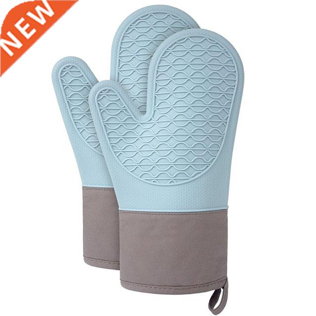 Oven Mtts Heat Resstant, Slcone Oven Mtts,2Pcs Waterpro