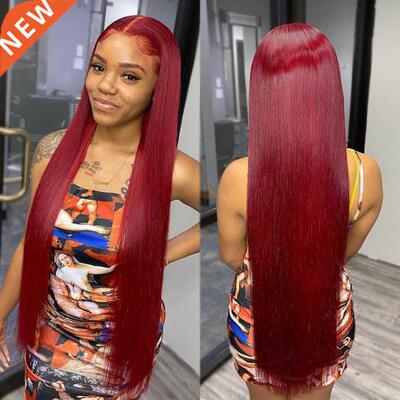 99j Burgundy Lace Front Wg Red Colored Human Har Wgs For