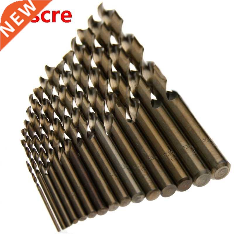 15pcs Cobalt Drill Bits 5% M5 HSS Co Steel Straight Shank T