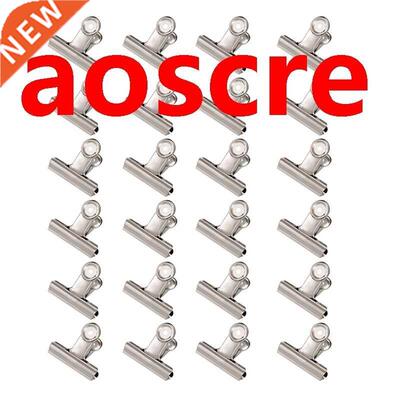24 Pack Large Silver Bulldog Binder Paper Clips/Metal Hinge