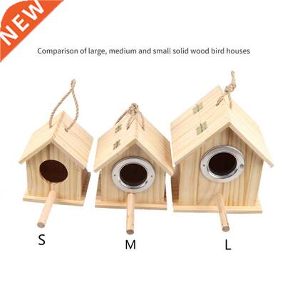 Wooden Birds House Pet Parakeet Cockatiel Breeding Nesting