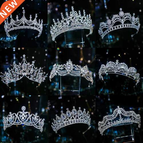 Luxury Diverse Silver Color Crystal Bridal Tiaras Crown Rhin