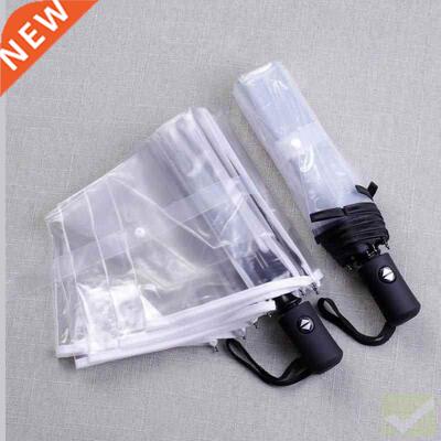 Korean transparent umbrella folding girls net umbrella fully