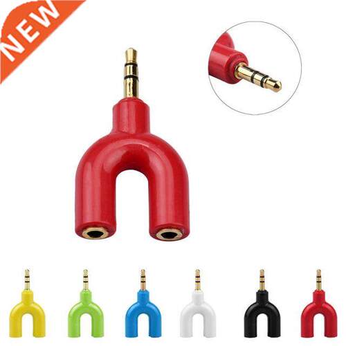 .5 mm Stereo Audio Y-Splitter 2 Female To 1 Male Cable Adap