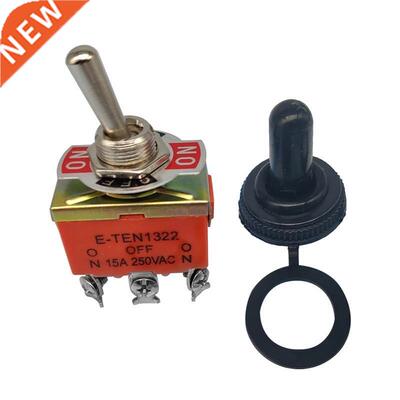 High Quality 1pcs E-TEN1322 15A/250V DPDT 3 Position 6 Pin W