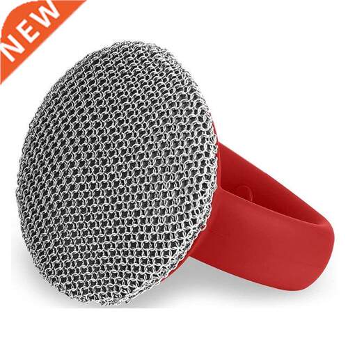 Cast Iron Cleaner Brush with Handle, Upgrade Soldered Round