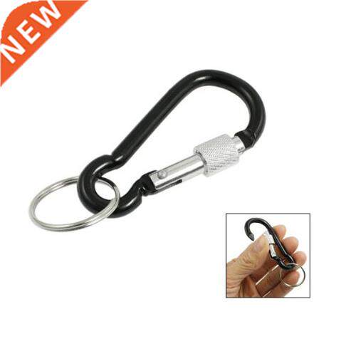 2X6 cm Lnge Blck luminium Schroef Locking Split Ring Sleu