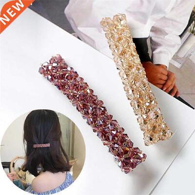 Sweet Color Crystal Spring Hair Clips Pins Handmade Beads Ha