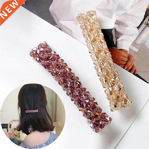 Sweet Color Crystal Spring Hair Clips Pins Handmade Beads Ha