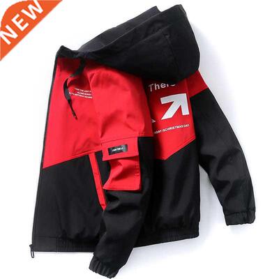 Spring Autumn Patchwork Sreetwear Jackets Men Big Size 3XL H