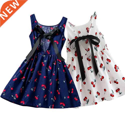 Toddler Baby Girls Summer Dress Backless Sleeveless Cute Kid