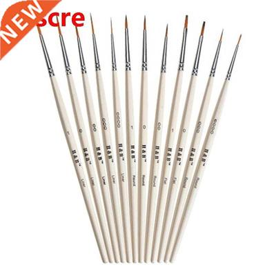 Wooden Nail Art, Line Drawing, Gouache Paint, Stroke Brush,