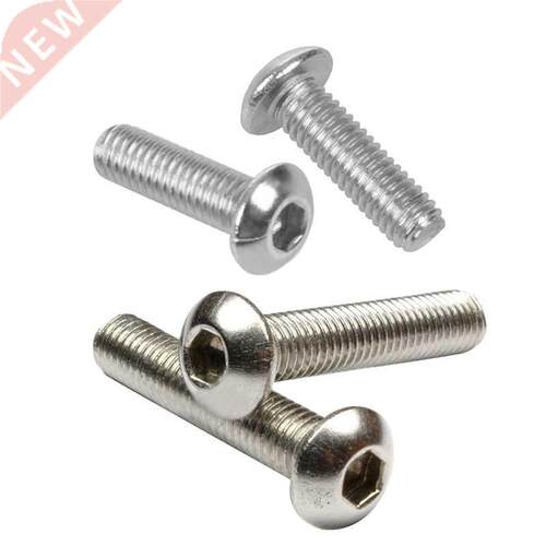 30X Stainless Steel Button Head Screw, Hex Socket Bolts Type