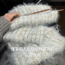 手工diy自制温暖长绒毛手混线围巾编织diy手工棒针神器送闺蜜女友