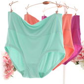 女胖mm250斤中老年妈妈大红裤 买3送1加大码 加肥高腰内裤 头莫代尔