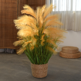 芦苇草仿真花客厅摆件干花室内装饰摆设狗尾巴草落地绿植造景假花