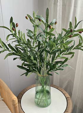 芈阳美式高仿真橄榄枝绿色植物