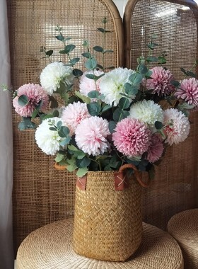 客厅假花芈阳风信子蒲公英单支
