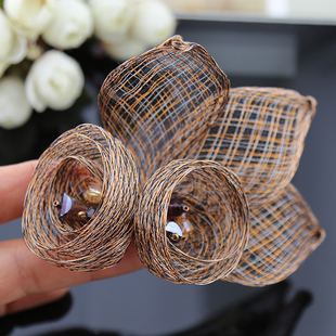 高级感头饰铜丝发饰高冷弹簧卡后脑勺发夹夸张小众头夹新款马尾夹