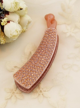 韩国发卡子中号亚克力马尾夹香蕉夹 竖夹 竖卡水钻发夹头饰品扭夹