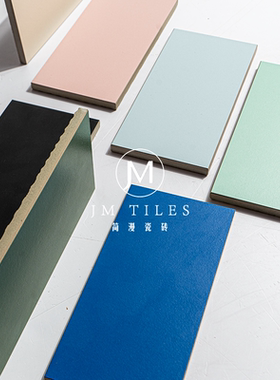 简漫多巴胺彩色哑光砖地中海蓝色粉色厨房卫生间纯色防滑地砖600