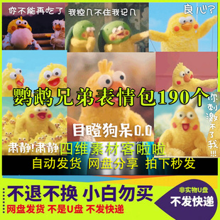 鹦鹉兄弟表情包193个卡通聊天搞笑动图小黄鸡