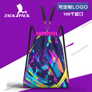 羽毛球包包双肩空白收纳培训赛事抽绳背包袋简易轻便牛津束口背包