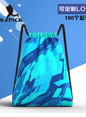 zackpqck运动抽绳双肩背包户外防水涤纶束口袋轻便定制背包印logo